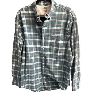 Size Large, Izod Button Down Plaid shirt, Blue, Red & white